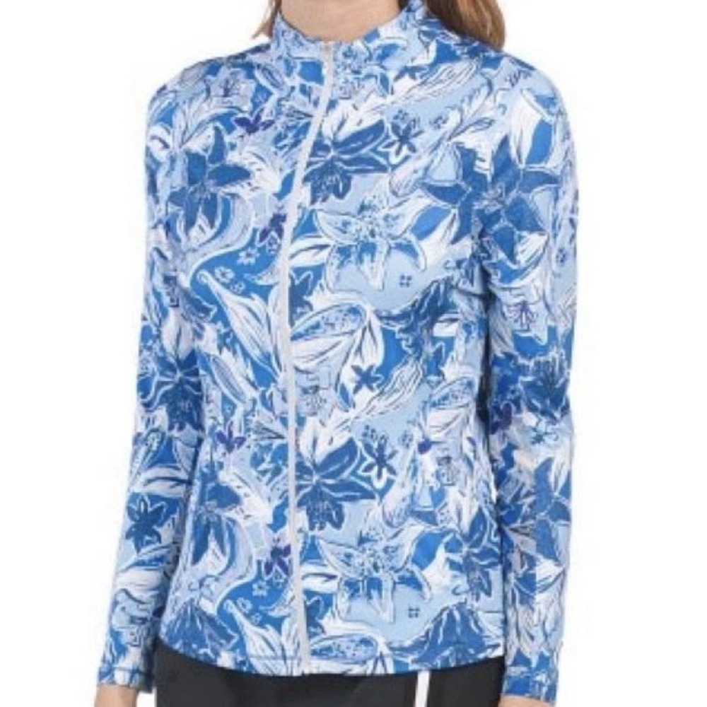 Ladies GOTTEX Blue Lilly Golf Tennis Long Sleeve Jacket S